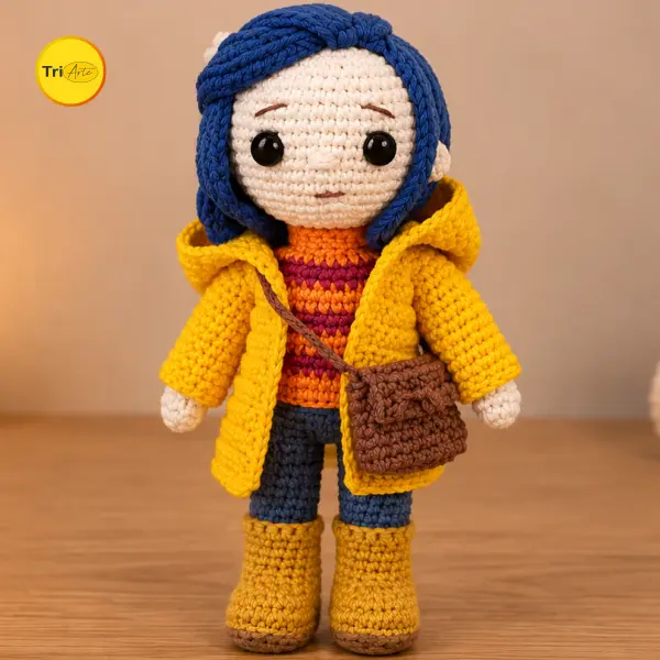 Receita de Amigurumi Coraline - PDF Ilustrado