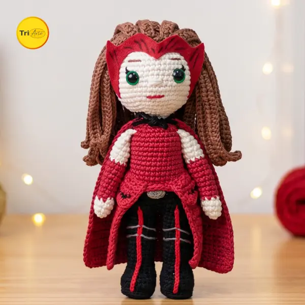 Receita de Amigurumi Feiticeira Escarlate - PDF Ilustrado