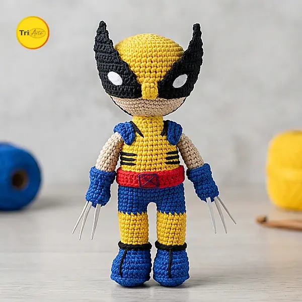 Receita de Amigurumi Wolverine - PDF Ilustrado